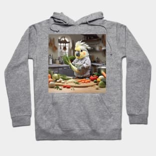 Cockatiel calopsitte cooking kitchen Hoodie